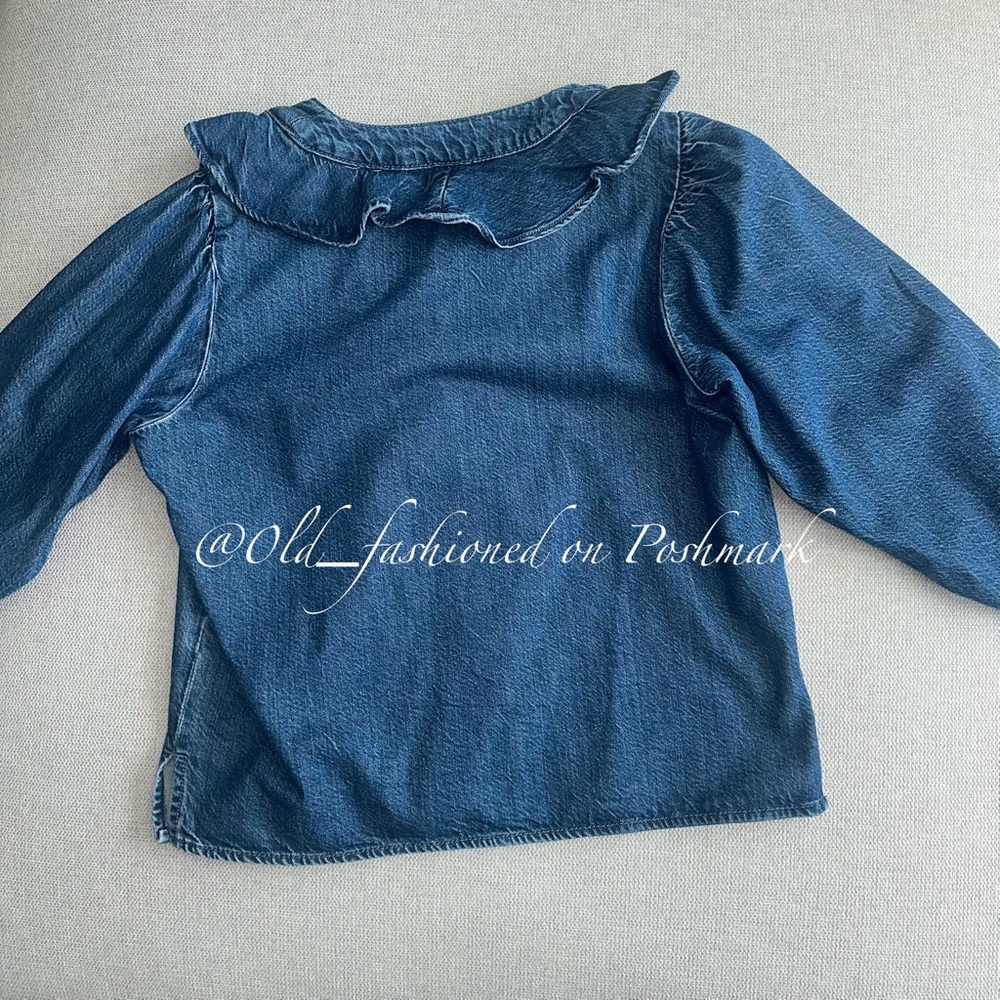 Zara Denim Ruffle Shirt - Picture 11 of 11